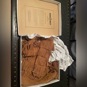 Minnetonka Tan Suede Fringe Moccasins
